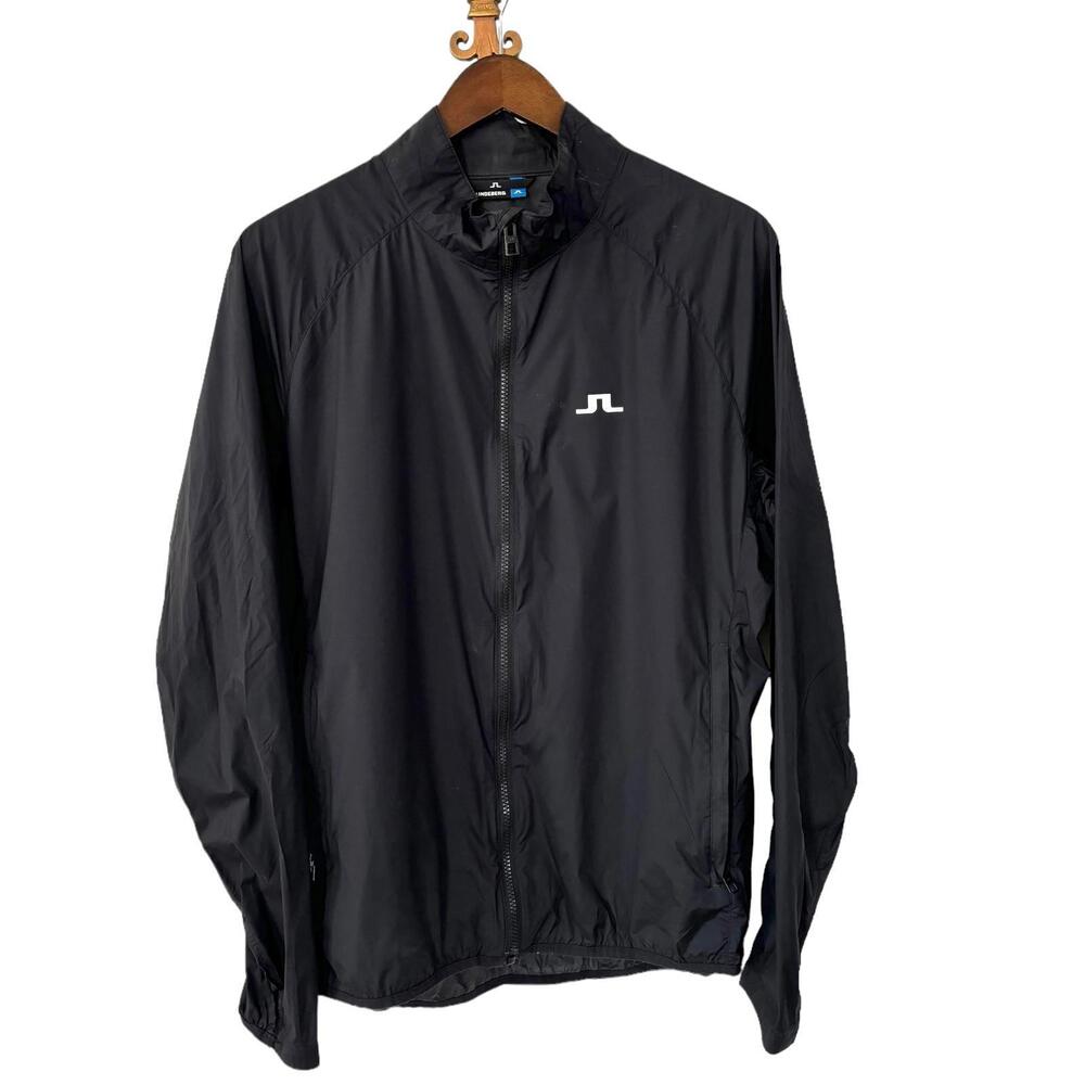 J. Lindberg Black Lightweight Windbreaker Jacket